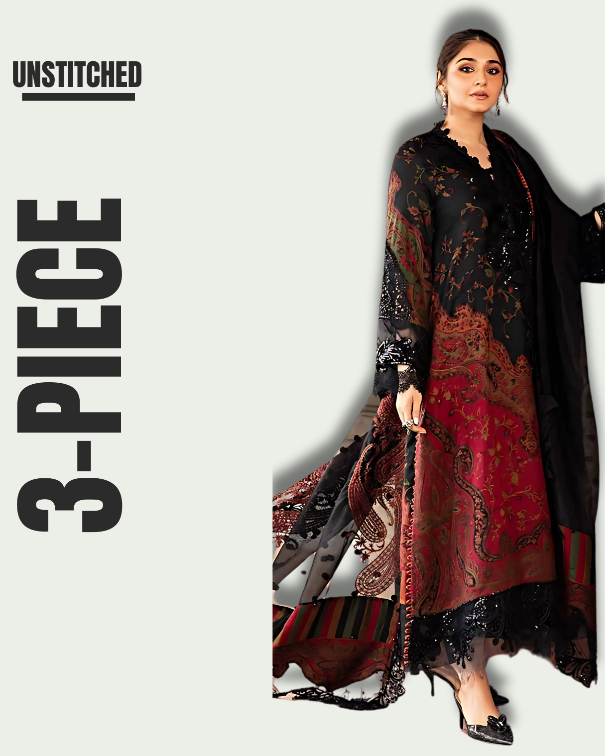 3-Piece Lawn Suit S&B THREADS