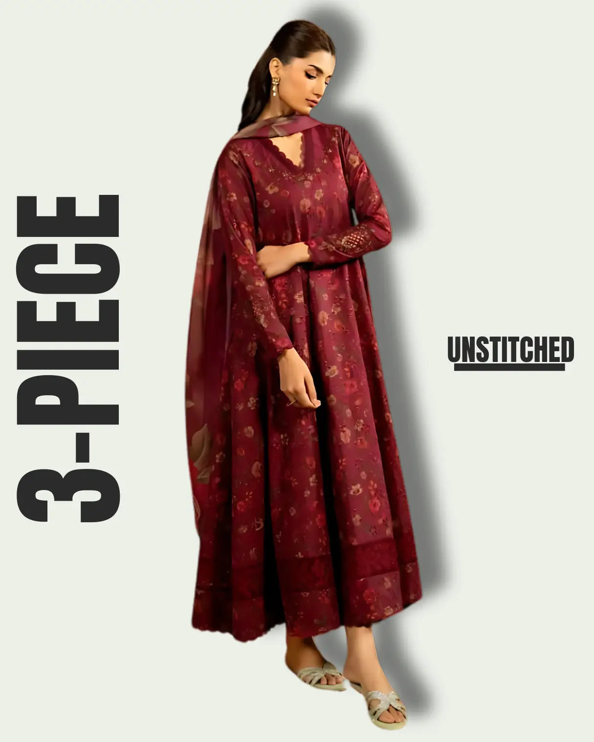 3-PIECE LAWN SUIT S&B THREADS