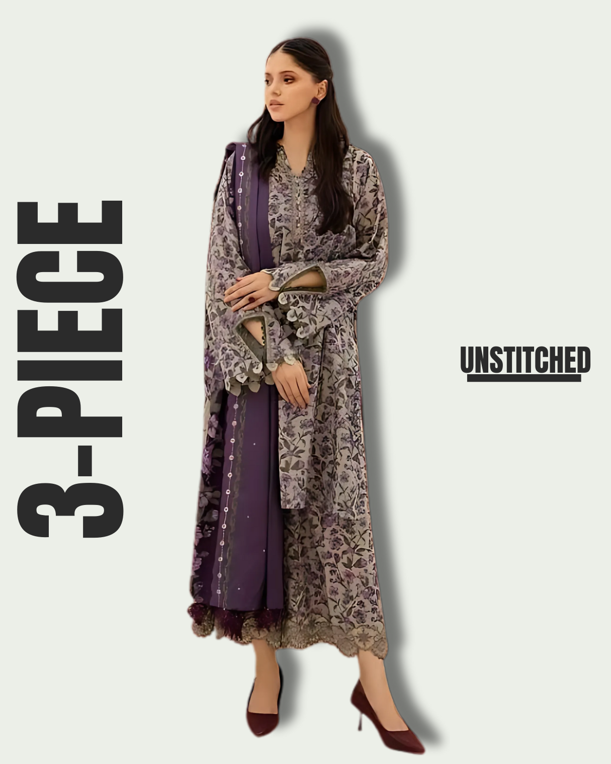 3-Piece Lawn Suit S&B THREADS