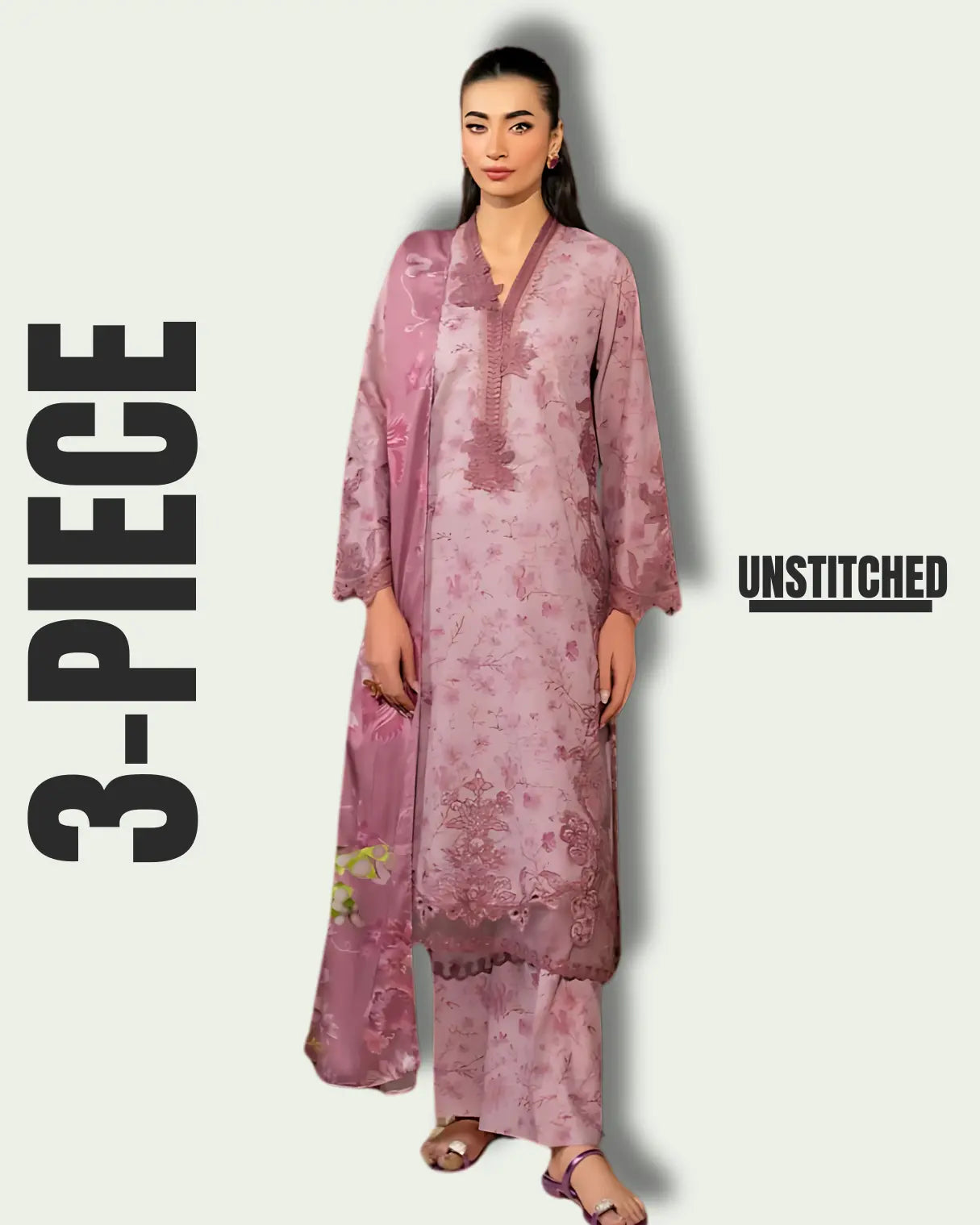 3-PIECE LAWN SUIT S&B THREADS