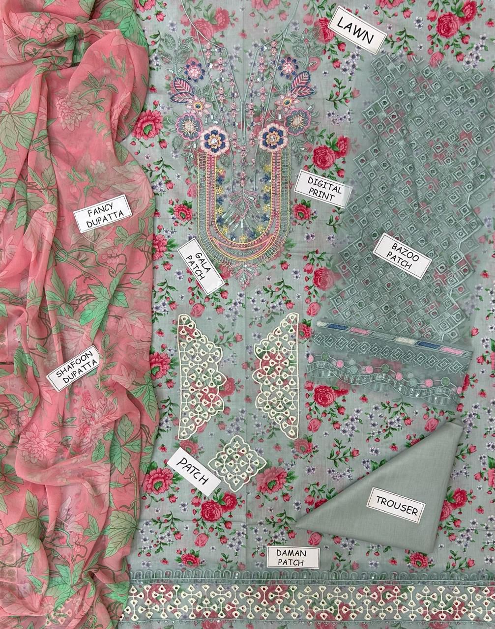 3-Piece Lawn Suit