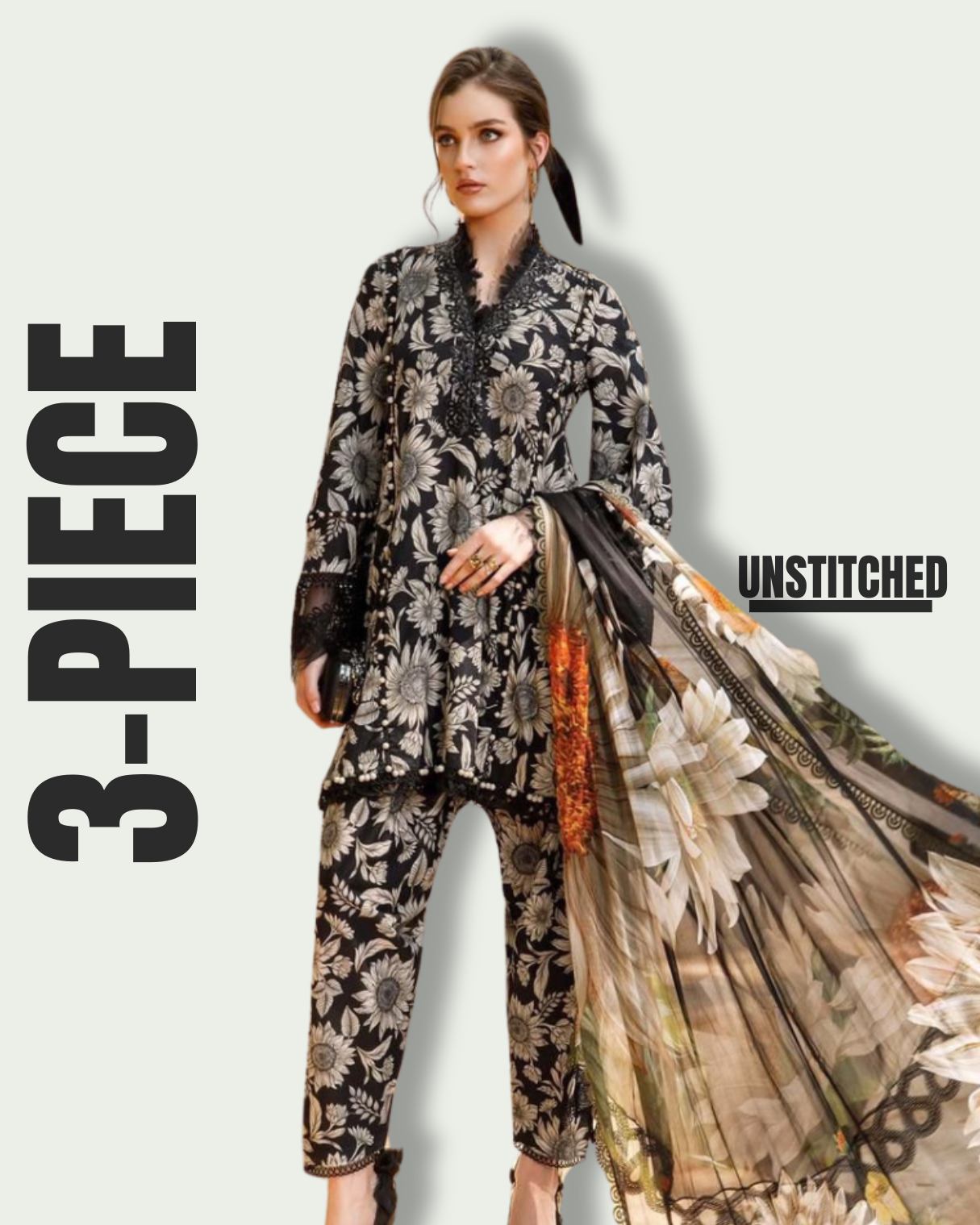 3-Piece Lawn Suit S&B THREADS