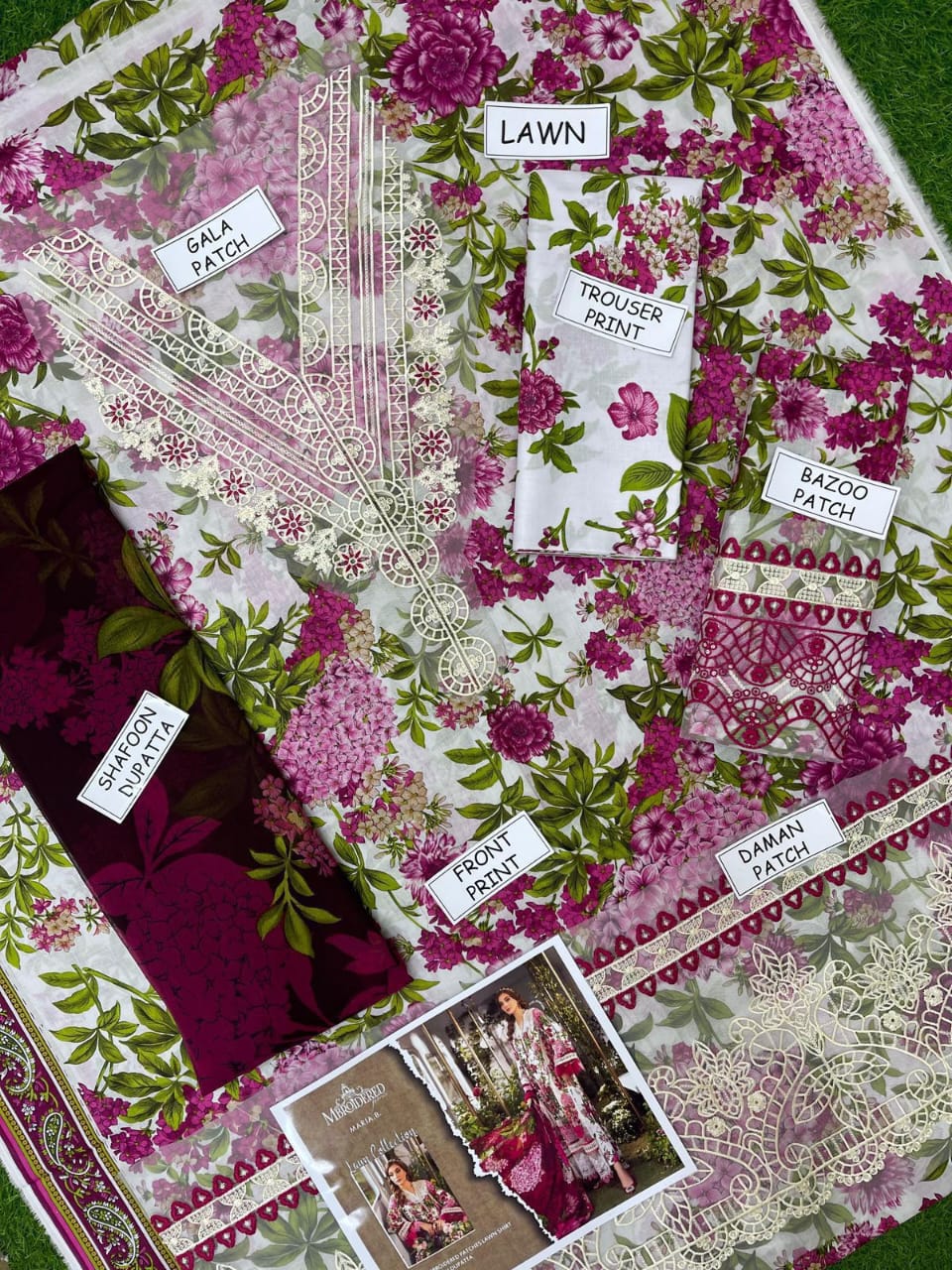 3-Piece Lawn Suit S&B THREADS